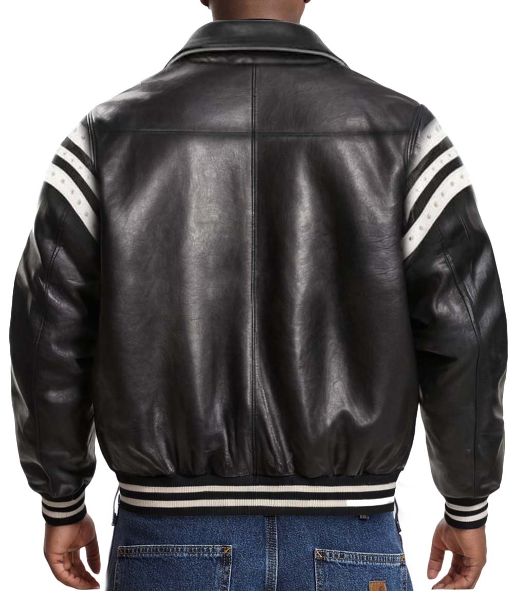 78 Vintage Black Leather Jacket