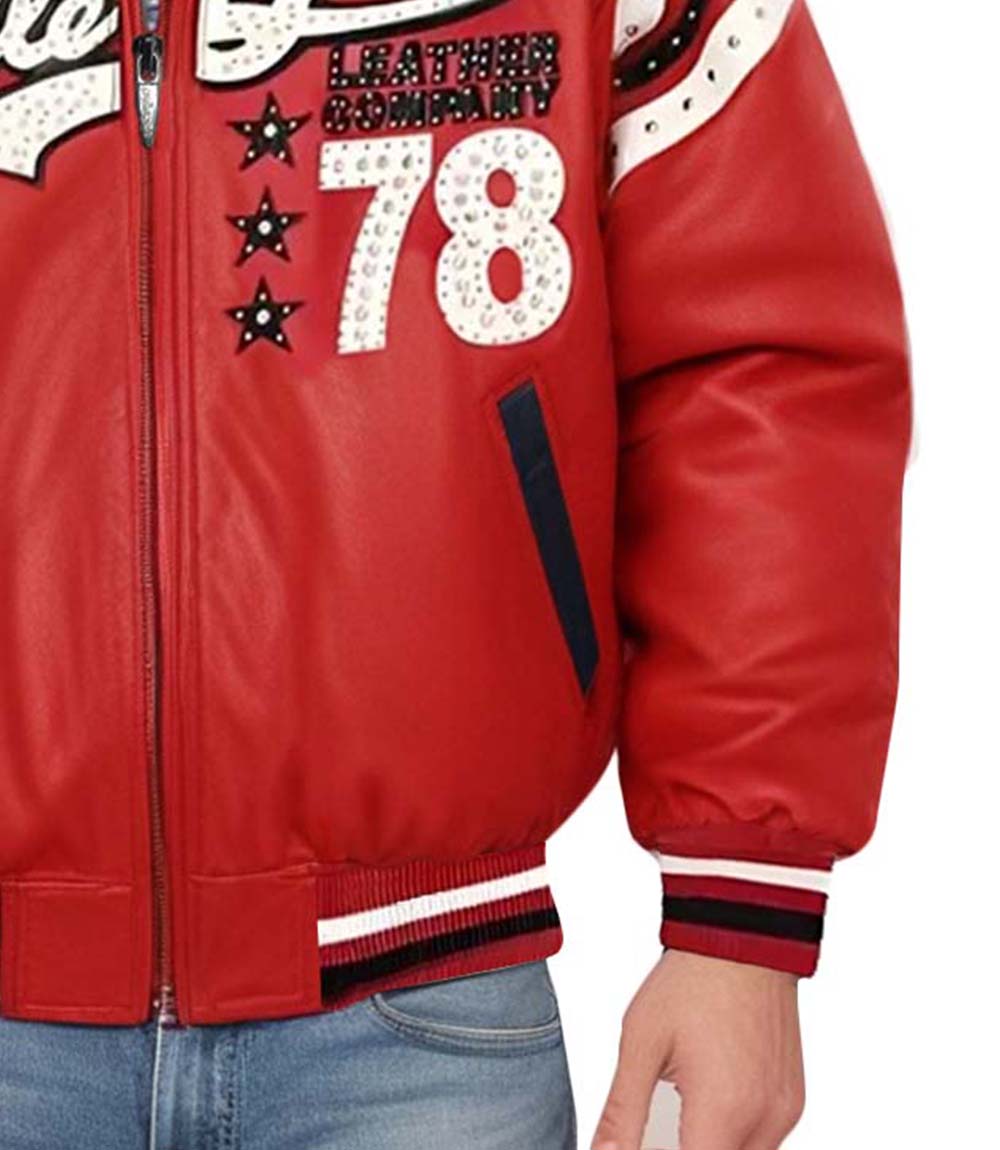 78 Vintage Red Leather Jacket