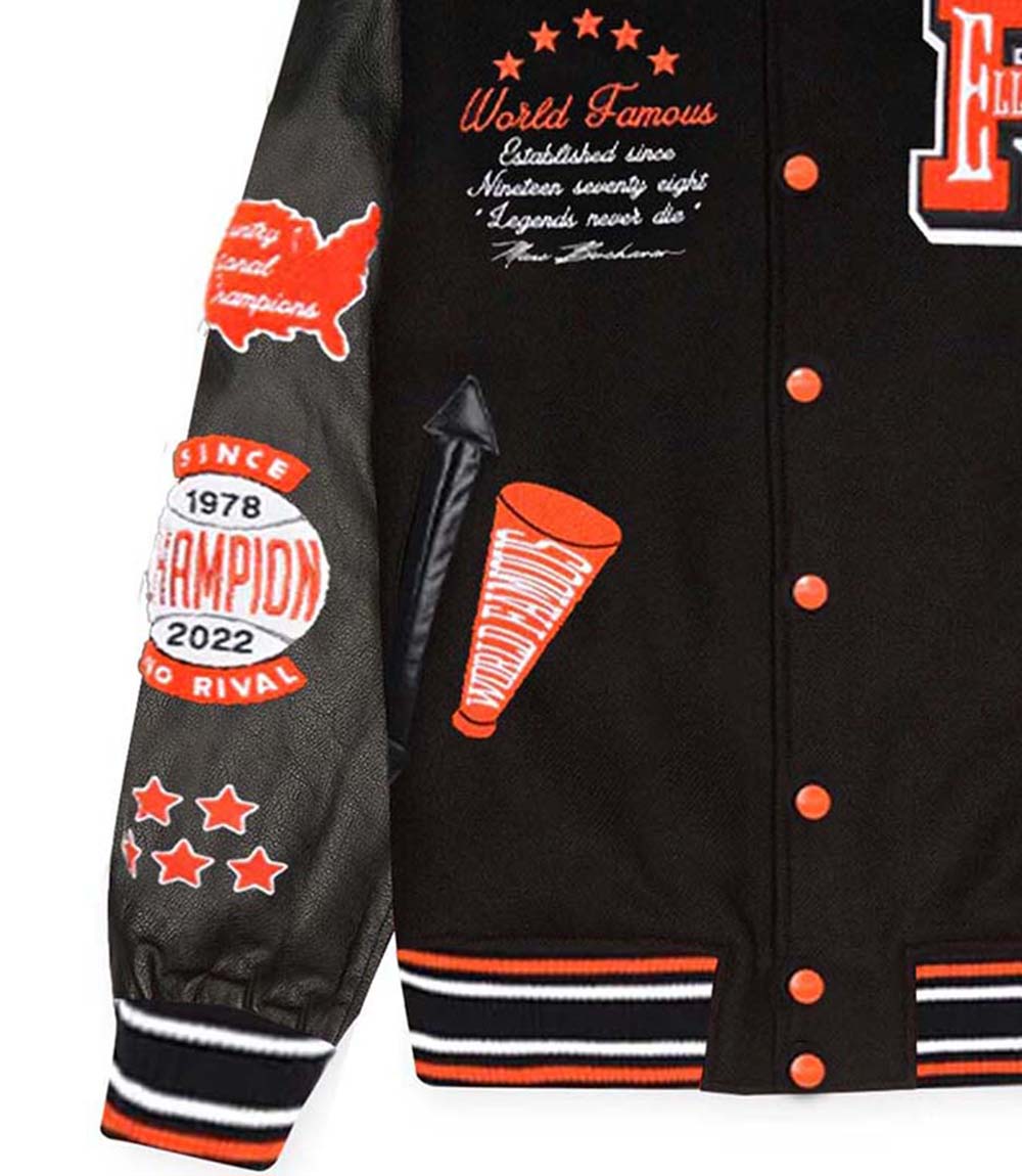 World Famous Black Varsity Jacket