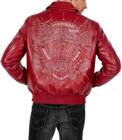 American Legend Red Leather Jacket