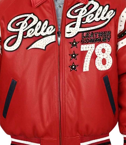 78 Vintage Red Leather Jacket