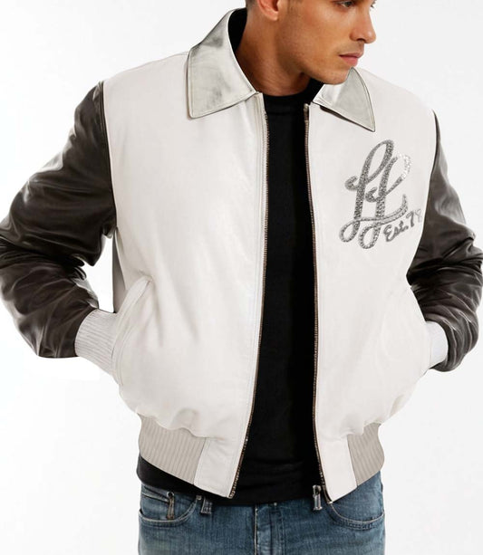 MB Notorious White Leather Jacket