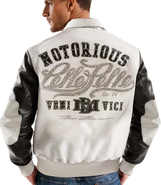 MB Notorious White Leather Jacket