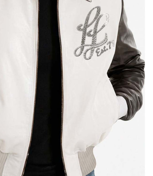 MB Notorious White Leather Jacket