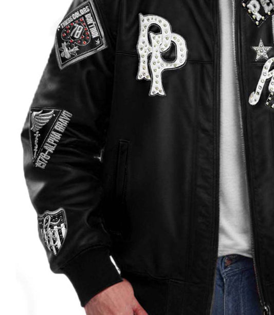 American Bruiser Black Leather Jacket