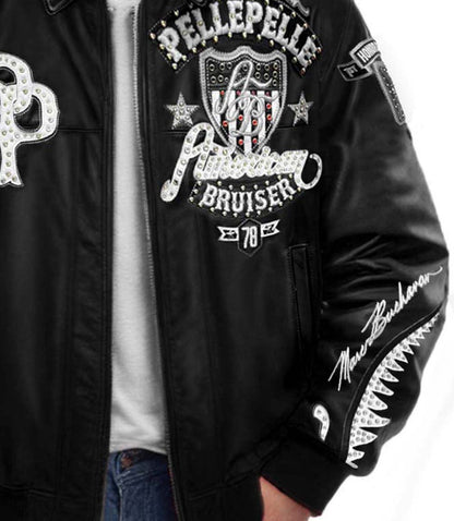 American Bruiser Black Leather Jacket