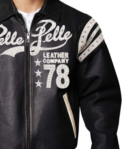 78 Vintage Black Leather Jacket