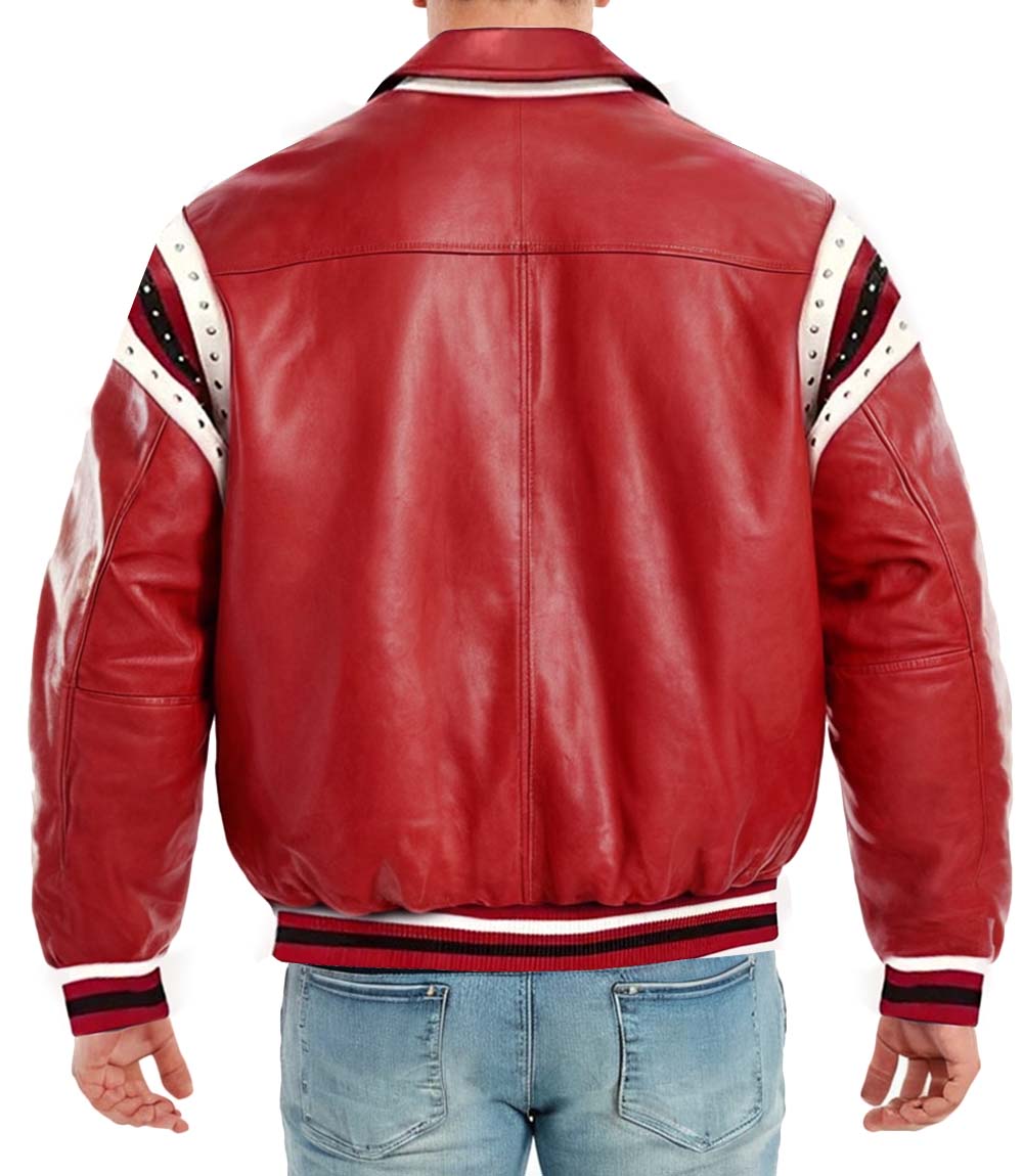 78 Vintage Red Leather Jacket