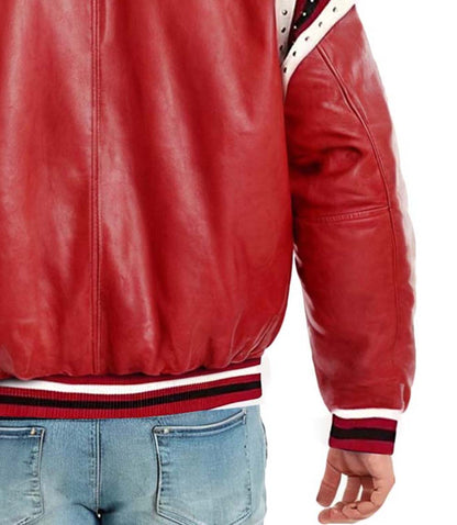 78 Vintage Red Leather Jacket