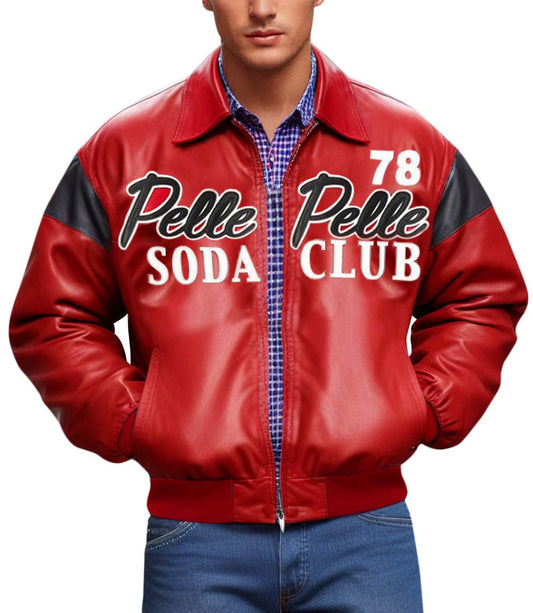 Red Soda Club Leather Jacket