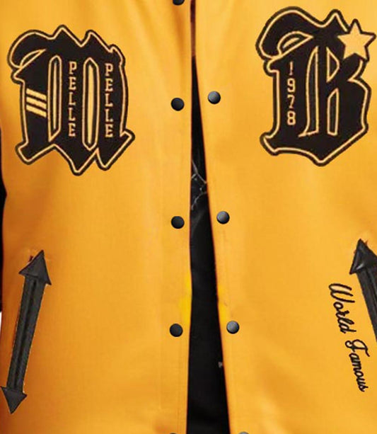MB Yellow Black Varsity Jacket