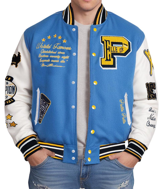 Letterman Jacket Blue White